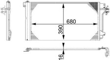 AC Condenser MAHLE Fits VW