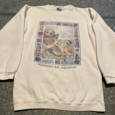 Vintage Monterey Bay Aquarium Sea Otter Harborside Graphics Sweatshirt USA Small