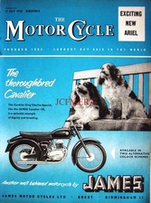 17 July 1958 JAMES 'Cavalier 175' Motor Cycle ADVERT - Magazine Cover Print