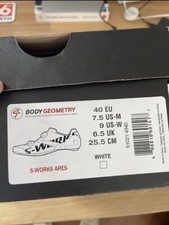 Specialized S-Works ARES Carbon Cycling Shoes - All White, UK 6.5/EU40New In Box