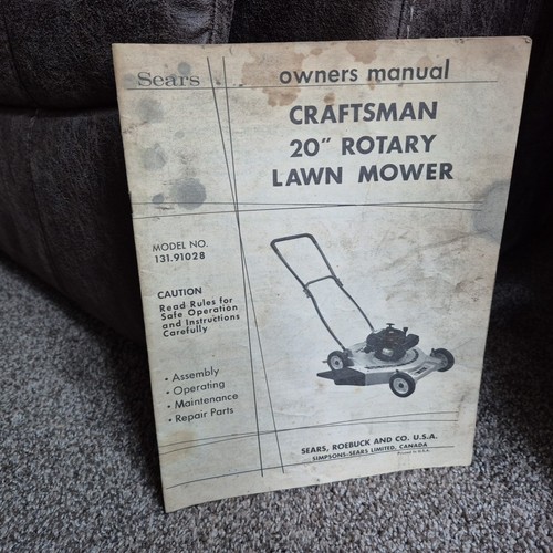 Vtg craftsman owners manual - vtg,