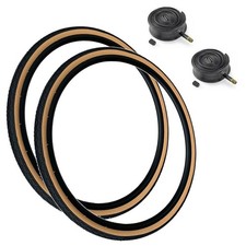PAIR Baldys 700 x 35c AMBER WALL Hybrid Trekking Road Bike Slick TYRES & TUBES