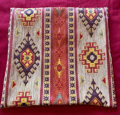 Orange beige aztec pattern - &,