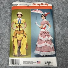 Simplicity Costume Pattern 8159 Sz 6-14 Steampunk Victorian Corset Outfit