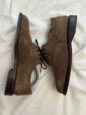Tricker’s Bourton Men’s Suede Wingtip Derby Made in England RRP £565 UK 8.5