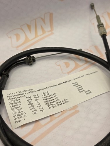 Throttle cable for - throttle,