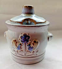 Small white glazed lidded pot