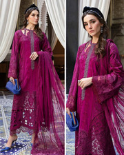Pakistani Designer Chikankari Cotton Unstitched 3 PC Shalwar Kameez Suit