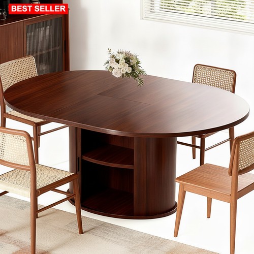 Extendable round dining - dining, table