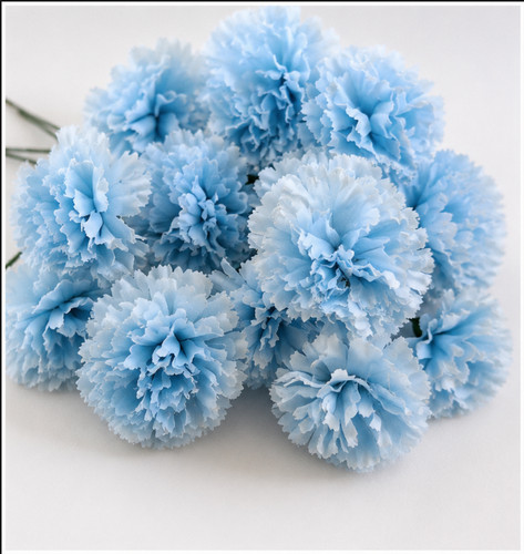 Light blue silk carnation - light,