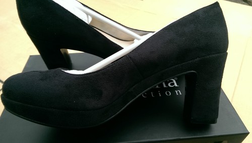 New black suede leather - new,