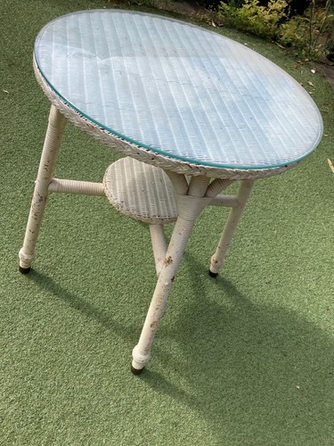 Lloyd loom side table - lloyd, white