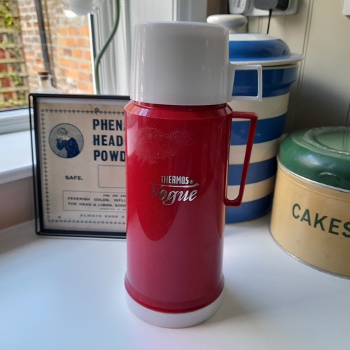 Vintage red thermos - vintage,