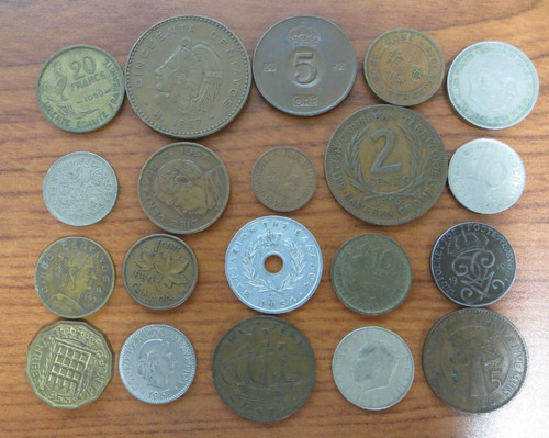 Old foreign coin lot - old,