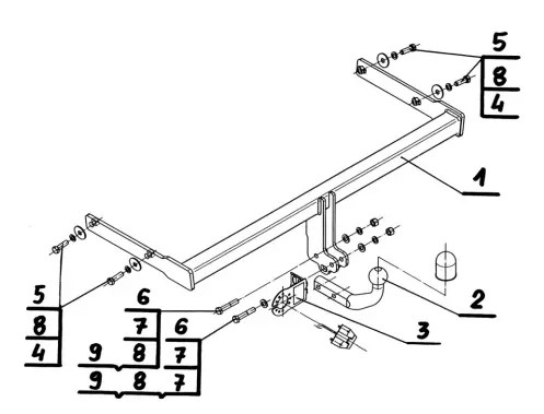 Swan neck tow - tow, skoda