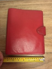 Large Vintage Leather Red Filofax