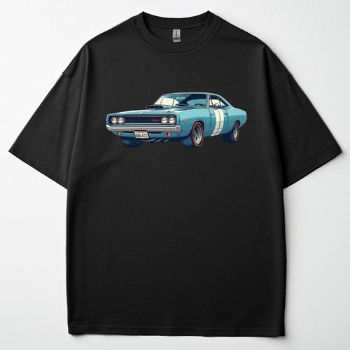 70s blue muscle - muscle, car