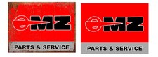 MZ MOTORCYCLES PARTS  SERVICE Retro Metal Sign Workshop Kitchen Cave A5 A4