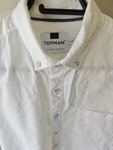 Topman bright white button - topman,