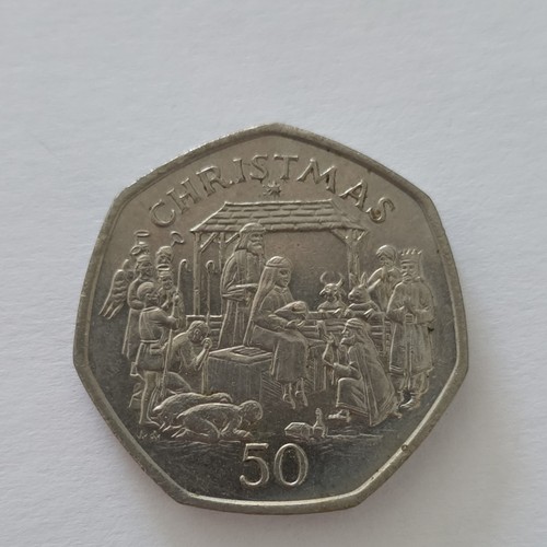 1991 isle man christmas 50p - 1991, of
