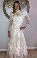 Vtg Bohemian Wedding Dress