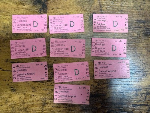 Vintage british rail - pink, card