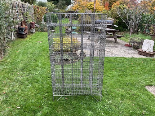 Vintage storage rack metal - storage,