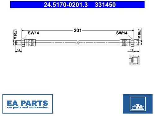 Brake hose for bmw e28 - hose, e34
