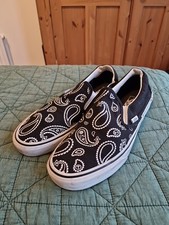Vans Peace Paisley Mens Trainers Uk 10.5 Black And White