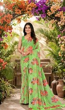 georgette silk saree Designer