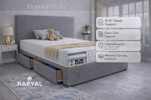 Plush divan bed set essential - divan,