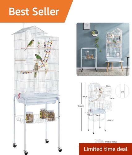 Spacious bird cage with stand - spacious,