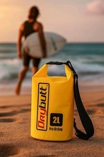 Drybutt Waterproof 2L Litre Dry Bag Paddleboard Kayak Wild Camping YELLOW DRYBAG