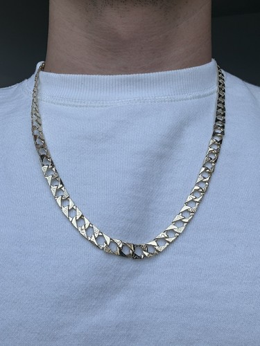 9ct gold chaps chain - gold, 24.5”