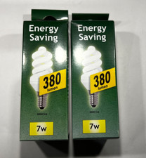 7w Spiral CFL Bulbs 2 Pack