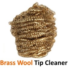 Brass Soldering Iron Tip Cleaning Ball Nozzle Cleaner Wool Sponge Wire Refill UK