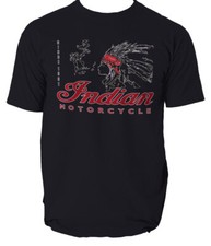 New Mens Indian tshirt Top Black Sizes motorcycle garage S to 3XL