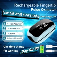 Rechargeable N H S Supplied Pulse Oximeter, Blood Oxygen Heart Rate Monitor SpO2