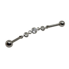 Scaffold Bar Chained Clear Cz