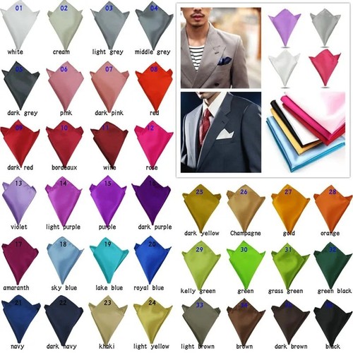 Plain pocket square wedding - plain,