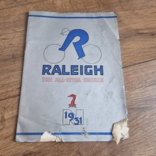 Vintage Raleigh Cycles Brochure 1931 Original Raleigh Record Superbe
