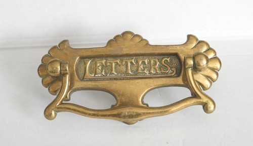 Vintage brass letter - letter,