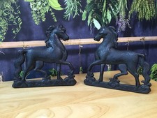Pair Of Old Cast Iron Black