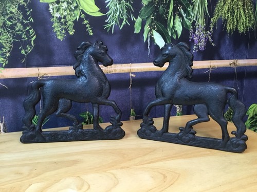 Pair old cast iron - of,