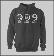 SANCTUARIES EDGE EAT SLEEP WAKE HOODY WAKEBOARDING WAKEBOARDER WITH GIFT BAG 