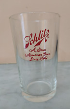 SCHLITZ  Half Pint Glass. A Great American Beer Since 1849. Unused