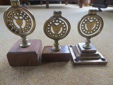 3 HEART CENTRE SWINGERS / TERRETS horse brass heavy horse harness decoration