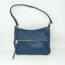 Lakeland Womens Shoulder Handbag Navy Muiltiple Compartments Leather Zipped 