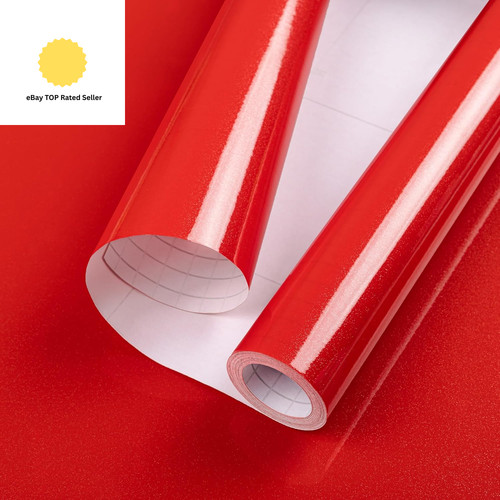 Red high gloss vinyl wrap - red,