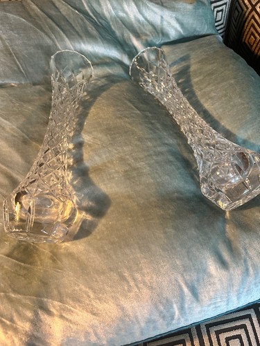 Pair crystal vase - vase, small